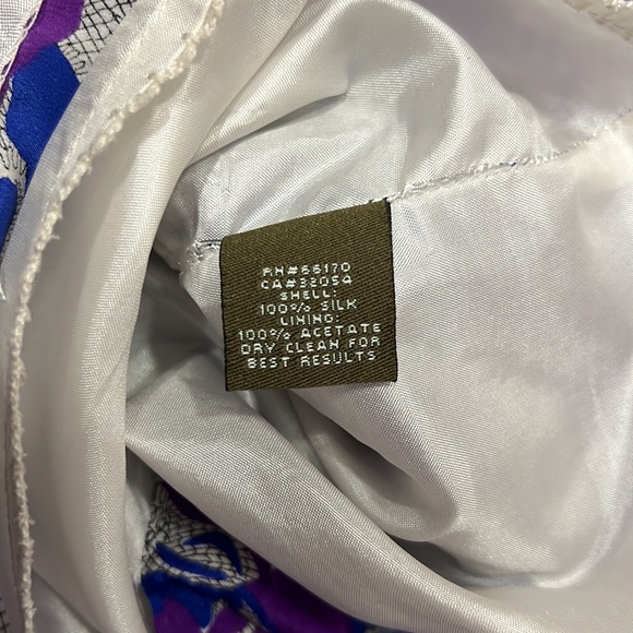 Anthropologie Fei 100% Silk Purple/Blue Floral Pencil Skirt Size 2 - Picture 12 of 12